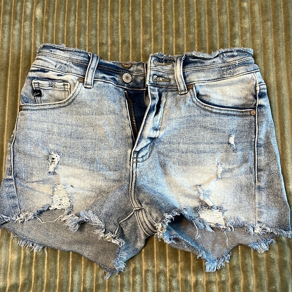 Jean shorts.